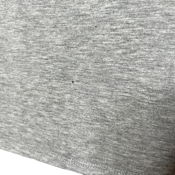 Lands’ End Heather Gray V Neck Rayon Blend Slouchy Short Sleeve Blouse - Picture 10 of 12